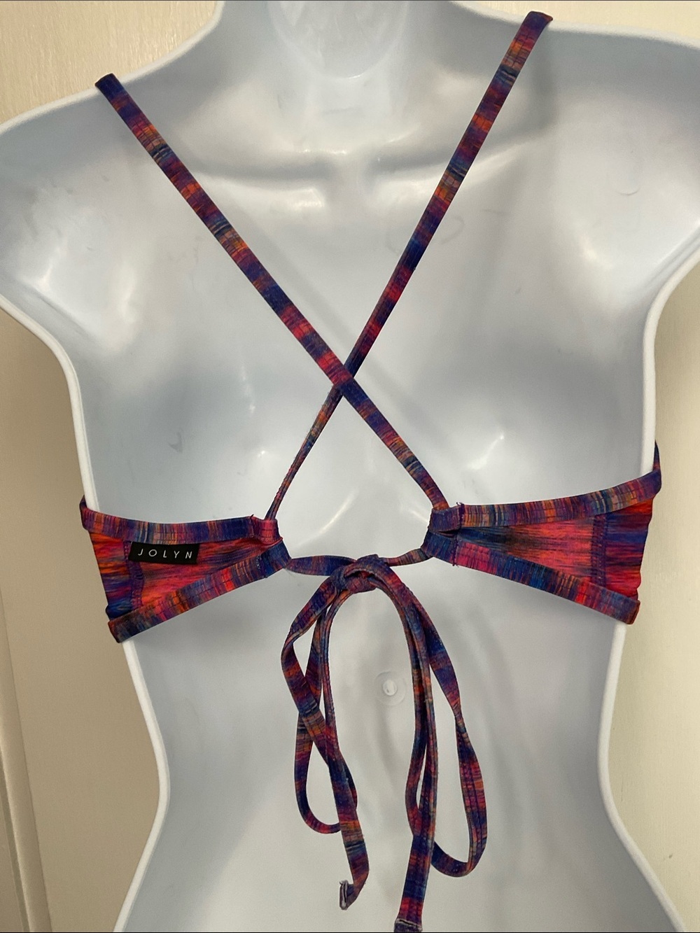 Jolyn TOMCAT bikini Top, Orange Blues and pink design Size XXL GUC - Picture 2 of 8